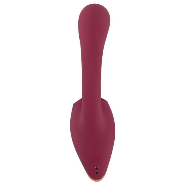 Малиновый вибратор с подвижными язычками 2 Function Vibrator - 20,6 см. Малиновый вибратор с подвижными язычками 2 Function Vibrator - 20,6 см.