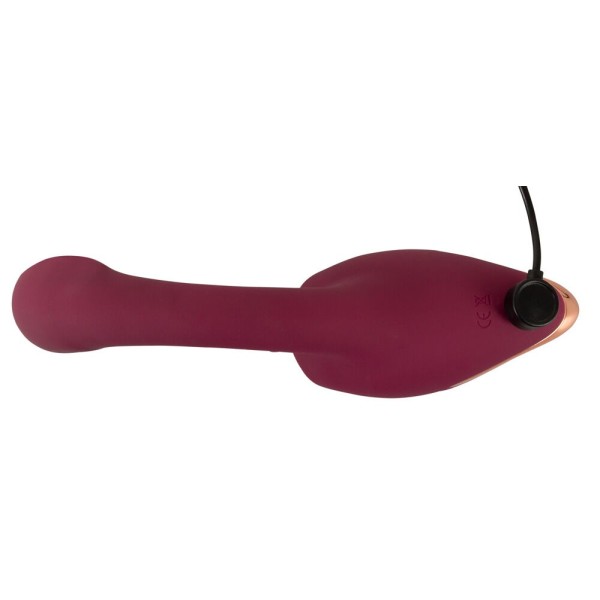 Малиновый вибратор с подвижными язычками 2 Function Vibrator - 20,6 см. Малиновый вибратор с подвижными язычками 2 Function Vibrator - 20,6 см.