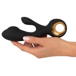 Черный вибратор-кролик с функцией расширения Inflatable Rabbit Vibrator - 18,3 см. Черный вибратор-кролик с функцией расширения Inflatable Rabbit Vibrator - 18,3 см.