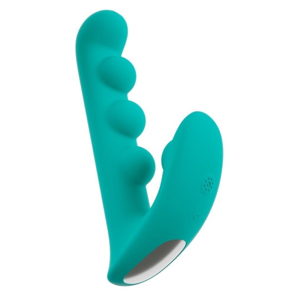 Зеленый вибратор SYLORA Unique Beads Vibrator - 17 см. Зеленый вибратор SYLORA Unique Beads Vibrator - 17 см.