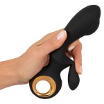 Черный вибратор-кролик с функцией расширения Inflatable Rabbit Vibrator - 18,3 см. Черный вибратор-кролик с функцией расширения Inflatable Rabbit Vibrator - 18,3 см.