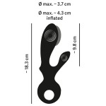 Черный вибратор-кролик с функцией расширения Inflatable Rabbit Vibrator - 18,3 см. Черный вибратор-кролик с функцией расширения Inflatable Rabbit Vibrator - 18,3 см.