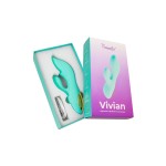 Мятный вибратор-кролик Vivian - 20 см.