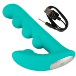 Зеленый вибратор SYLORA Unique Beads Vibrator - 17 см. Зеленый вибратор SYLORA Unique Beads Vibrator - 17 см.
