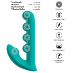 Зеленый вибратор SYLORA Unique Beads Vibrator - 17 см. Зеленый вибратор SYLORA Unique Beads Vibrator - 17 см.