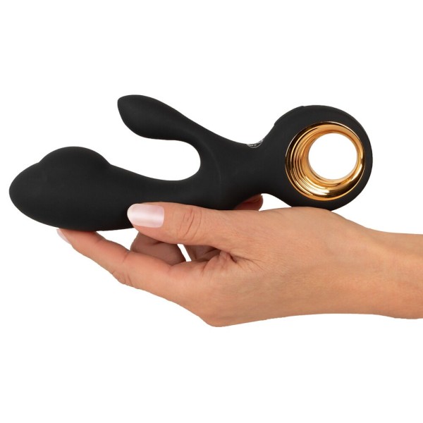 Черный вибратор-кролик с функцией расширения Inflatable Rabbit Vibrator - 18,3 см. Черный вибратор-кролик с функцией расширения Inflatable Rabbit Vibrator - 18,3 см.