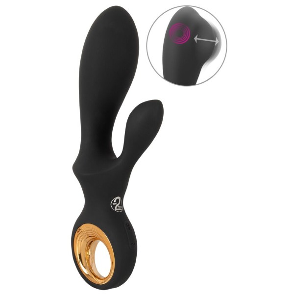 Черный вибратор-кролик с функцией расширения Inflatable Rabbit Vibrator - 18,3 см. Черный вибратор-кролик с функцией расширения Inflatable Rabbit Vibrator - 18,3 см.