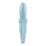 Голубой вибратор-кролик Touch me - 21,2 см.