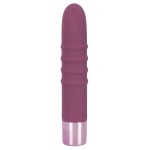 Фиолетовый вибратор-кролик с ребрышками Rabbit Vibe - 16 см.