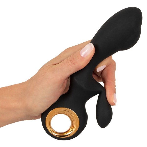 Черный вибратор-кролик с функцией расширения Inflatable Rabbit Vibrator - 18,3 см. Черный вибратор-кролик с функцией расширения Inflatable Rabbit Vibrator - 18,3 см.
