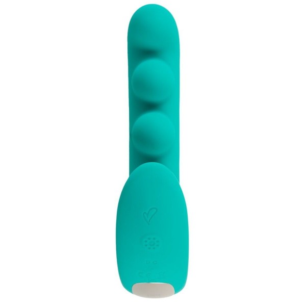 Зеленый вибратор SYLORA Unique Beads Vibrator - 17 см. Зеленый вибратор SYLORA Unique Beads Vibrator - 17 см.