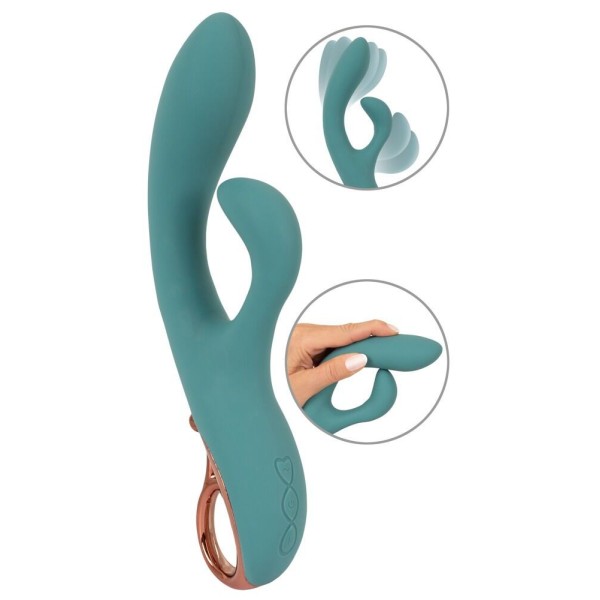 Бирюзовый вибратор-кролик The Magician Rabbit Vibrator - 22,5 см.