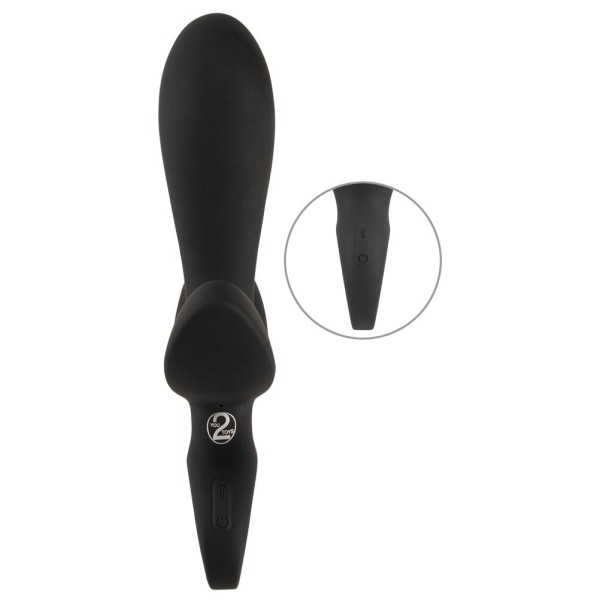 Черный вибратор с функцией расширения Inflatable Triple Vibrator - 18,9 см. Черный вибратор с функцией расширения Inflatable Triple Vibrator - 18,9 см.