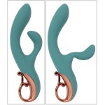 Бирюзовый вибратор-кролик The Magician Rabbit Vibrator - 22,5 см.