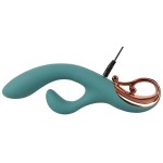 Бирюзовый вибратор-кролик The Magician Rabbit Vibrator - 22,5 см.