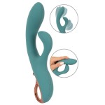 Бирюзовый вибратор-кролик The Magician Rabbit Vibrator - 22,5 см.