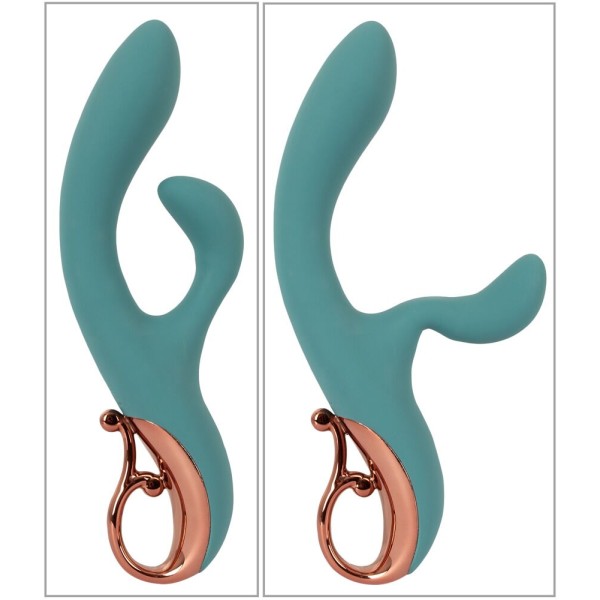 Бирюзовый вибратор-кролик The Magician Rabbit Vibrator - 22,5 см.