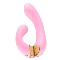 Розовый гибкий вибростимулятор MIYO с двумя моторами - 18,5 см. Розовый гибкий вибростимулятор MIYO с двумя моторами - 18,5 см.