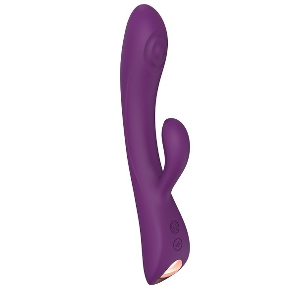 Фиолетовый вибратор-кролик Bunny Clyde - 22,5 см.
