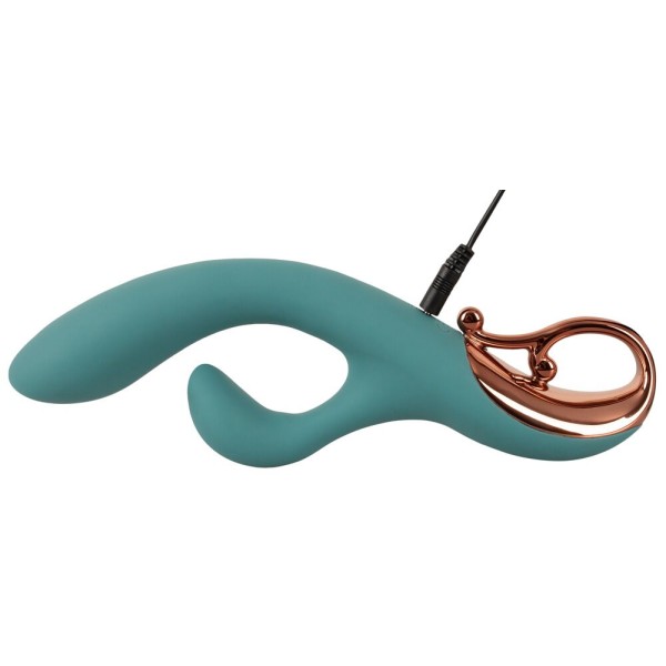 Бирюзовый вибратор-кролик The Magician Rabbit Vibrator - 22,5 см.