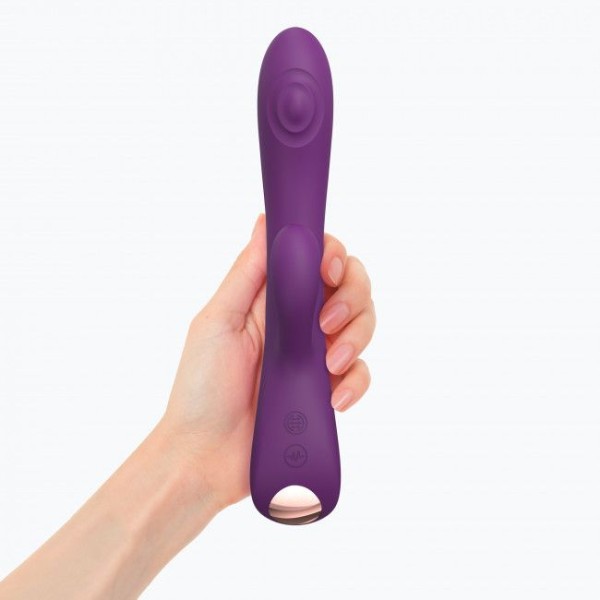 Фиолетовый вибратор-кролик Bunny Clyde - 22,5 см.