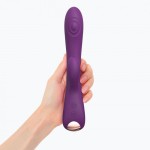 Фиолетовый вибратор-кролик Bunny Clyde - 22,5 см.