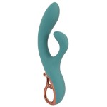 Бирюзовый вибратор-кролик The Magician Rabbit Vibrator - 22,5 см.