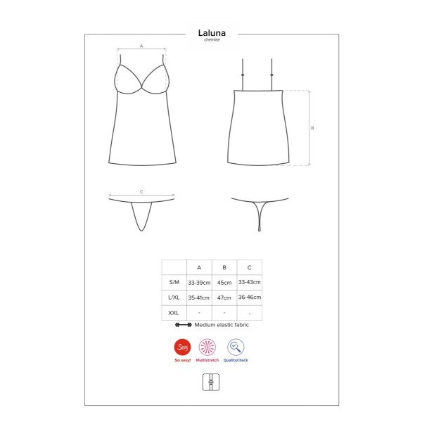 Коротенькая сорочка Laluna с кружевом