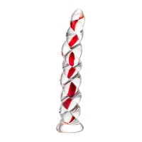 Стеклянный фаллос в виде спирали - 18 см. Стеклянный фаллос в виде спирали - 18 см.