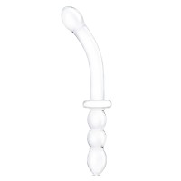 Изогнутый стеклянный фаллоимитатор 12’’ Girthy Ribbed G-Spot Glass Dildo With Handle Grip Double Ended - 30 см. Изогнутый стеклянный фаллоимитатор 12’’ Girthy Ribbed G-Spot Glass Dildo With Handle Grip Double Ended - 30 см.