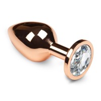 Золотистая анальная втулка с прозрачным стразом - 7 см. Золотистая анальная втулка с прозрачным стразом - 7 см.