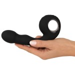 Черный силиконовый вибратор G P-Spot Vibrator - 16,8 см.