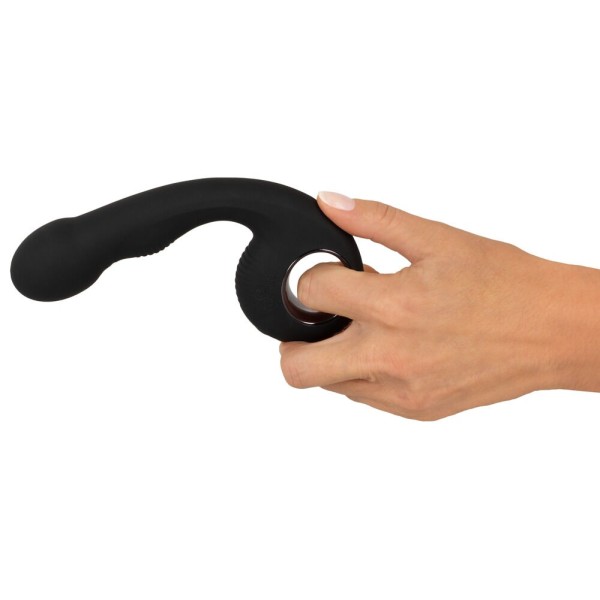Черный силиконовый вибратор G P-Spot Vibrator - 16,8 см.