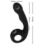 Черный силиконовый вибратор G P-Spot Vibrator - 16,8 см.