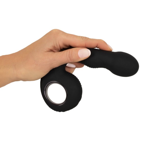 Черный силиконовый вибратор G P-Spot Vibrator - 16,8 см.