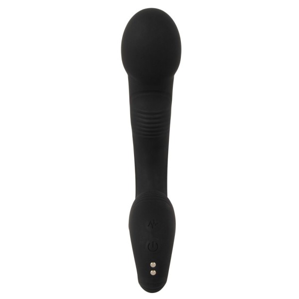 Черный силиконовый вибратор G P-Spot Vibrator - 16,8 см.