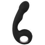 Черный силиконовый вибратор G P-Spot Vibrator - 16,8 см.
