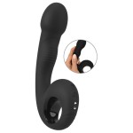 Черный силиконовый вибратор G P-Spot Vibrator - 16,8 см.