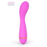 Розовый вибратор с ребрышкам на головке для G-стимуляции - 14 см. Розовый вибратор с ребрышкам на головке для G-стимуляции - 14 см.