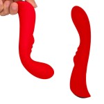 Красный вибромассажер 6 Silicone G-Spot Fun - 19,1 см.