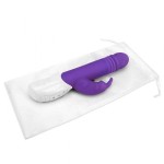 Фиолетовый пульсирующий вибромассажер G-Spot Thrusting Rabbit - 24 см.