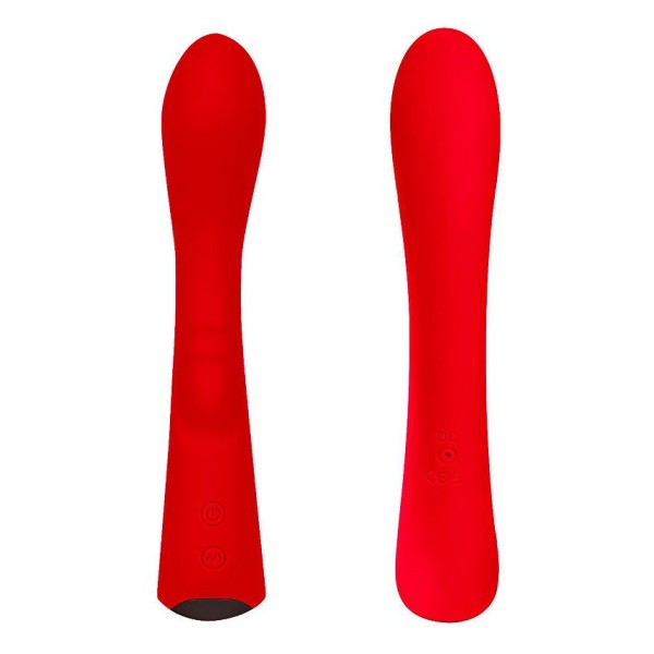 Красный вибромассажер 6 Silicone G-Spot Fun - 19,1 см.