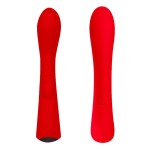 Красный вибромассажер 6 Silicone G-Spot Fun - 19,1 см.