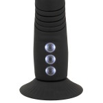 Черный вибратор с поступательными движениями G and P-Spot Thrusting Vibrator - 23 см.