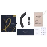 Темно-серый стимулятор G-точки Womanizer OG c технологией Pleasure Air и вибрацией - 17,7 см.