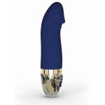 Синий вибратор для G-точки Real Deal Neal - 16,5 см.