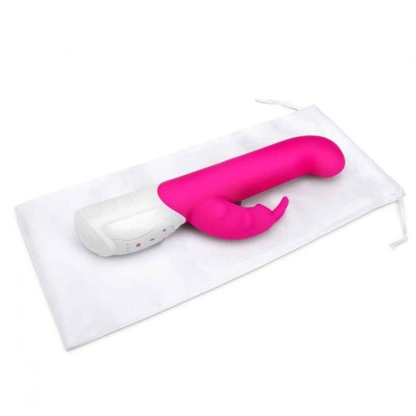 Розовый вибромассажер для G-точки Come hither G-Spot Rabbit - 24,5 см.