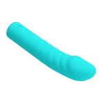 Аквамариновый вибромассажёр Rylan - 16 см.