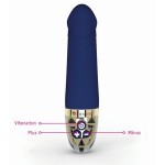 Синий вибратор для G-точки Real Deal Neal - 16,5 см.