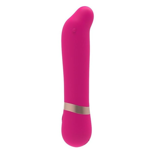 Розовый мини-вибратор для массажа G-точки Cuddly Vibe - 11,9 см.